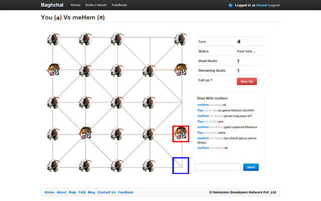 Baghchal  Play-testing
