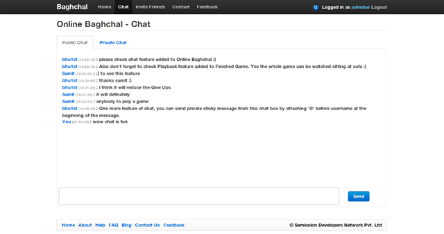 Online Baghchal  Chat
