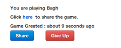 Online Baghchal - Option to share game more visible